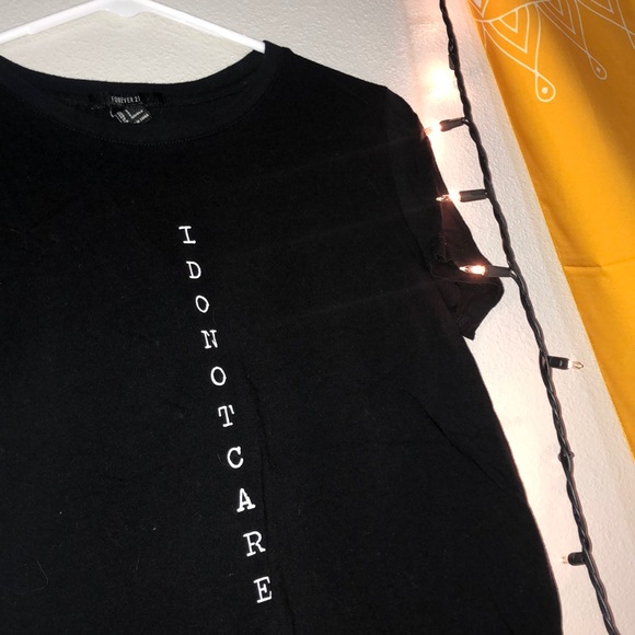 Black “I DONT CARE” Tee - Picture 2 of 2